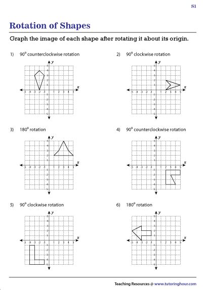 Rotations Worksheet 8th Grade | Preschool worksheets free printables